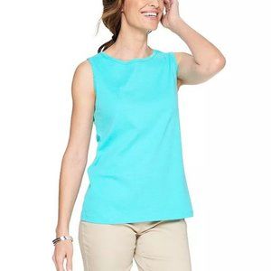 Croft & Barrow Scallop Trim Tank XL